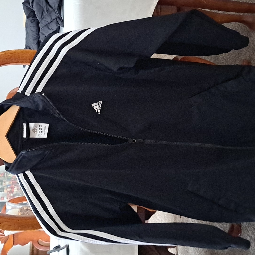 Womens Adidas black warm up jacket, size Medium